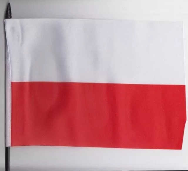 Poland Hand Flag (9" x 6")