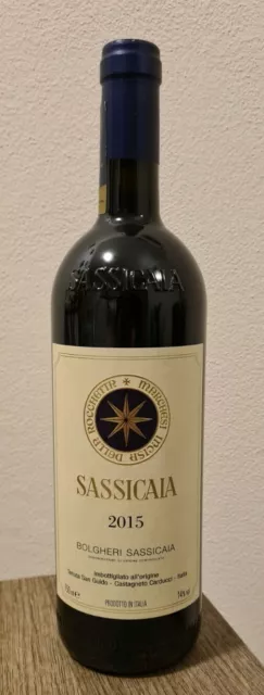 ☆Sassicaia 2015☆ Tenuta San Guido - migliore vino del mondo - 1 bottiglia 0,75L.