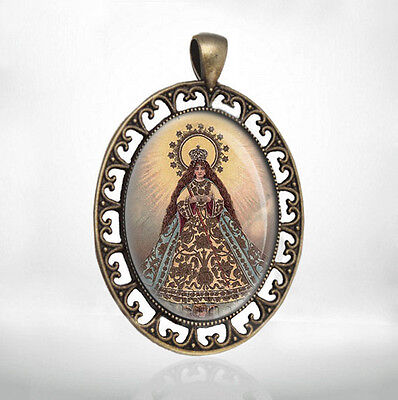 Virgin of Antipolo Mother Mary Religious Catholic Christian Medal Pendant Oval