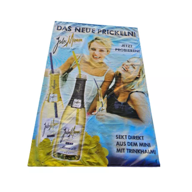 Jules Mumm Banner Flagge Fahne Werbebanner 120x85 cm Sekt Motiv Flasche Warten