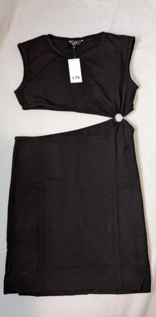 Ladies Long Tall Sally Black  Cut Out Detail Dress size 20 New with tags