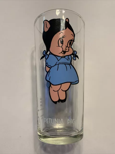 1973 Petunia Pig Pepsi Collector Series Warner Bros Inc VTG Glass - NOS