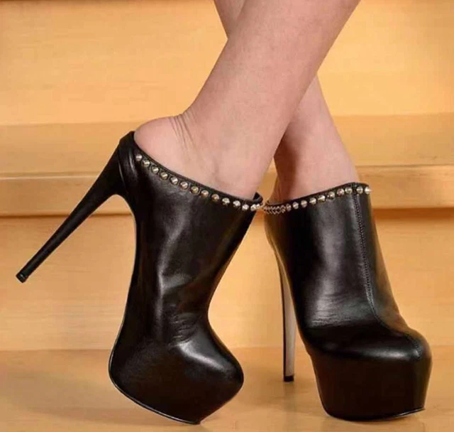 SANDALI DONNA BORCHIE tacchi alti pelle pu d collet a stiletto