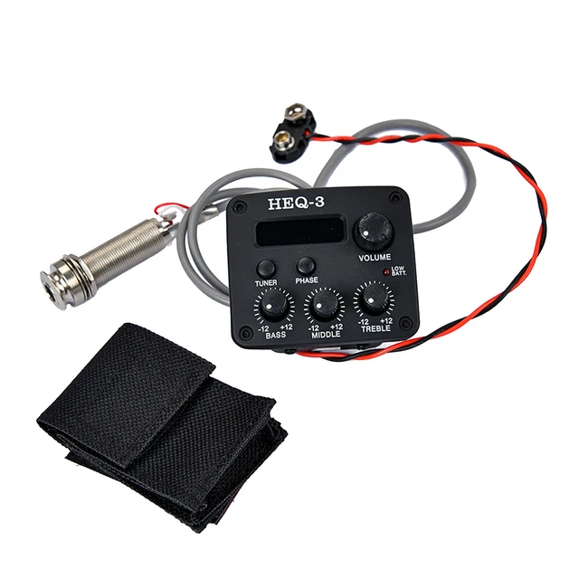 Prefix Premium S-O-B Acoustic Guitar Piezo Pickup & Preamp System With Tuner & EQ Controls