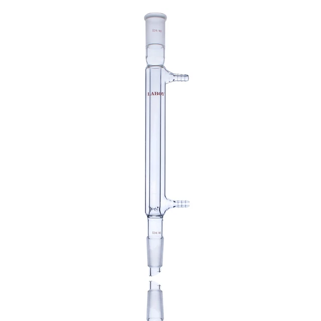 GLASS DISTILLATION CONDENSER Vacuum Jacketed Distilling Column with 24/ ...