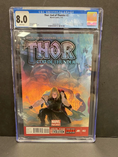 Thor God of Thunder 2 CGC 8.0 1st print First Gorr Butcher Necrosword appearance Thor God of Thunder 2 CGC 8.0 1st print First Gorr Butcher Necrosword appearance