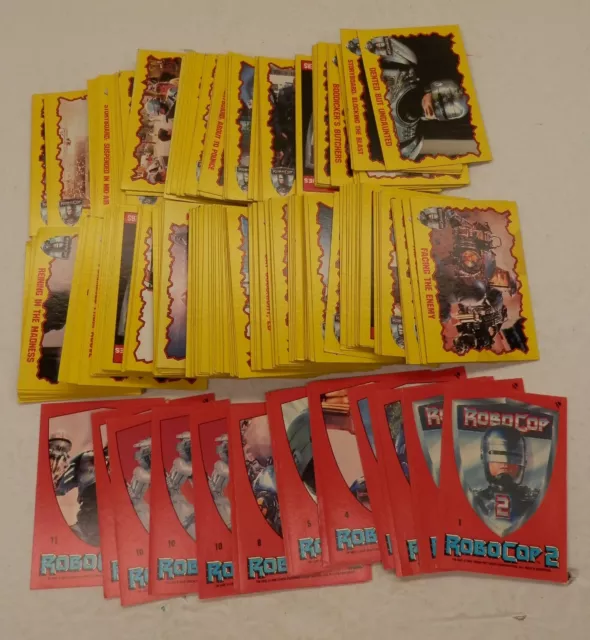 Robocop 2 (Movie) Trading Card & Sticker Lot (Unsorted) c.1990 Topps
