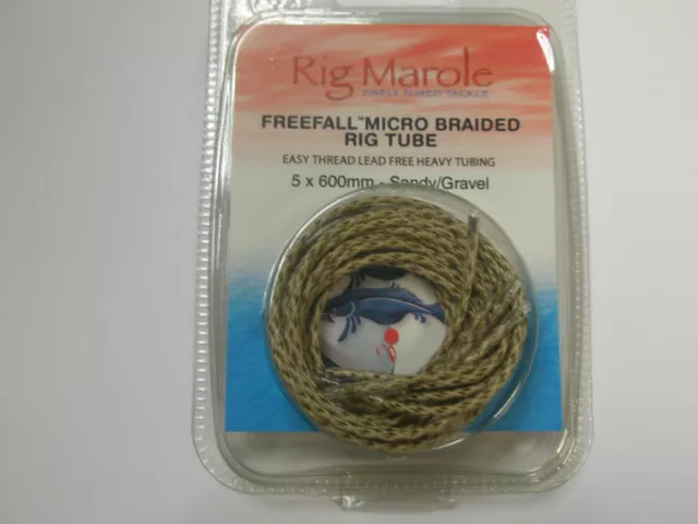 Rig Marole Freefall Micro Braided Tubing 600mm 5pk Sandy / Gravel Carp fishing