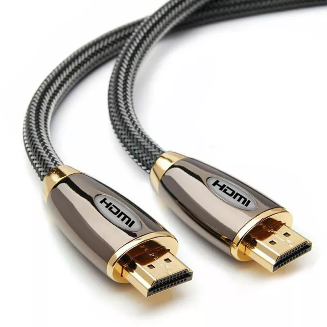 Premium 4K Hdmi Cable 2.0/2.1 High Speed Gold Plated Braided Lead 2160P 3D Hdtv 2