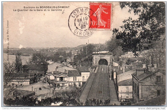 33 LORMONT - le quartier de la gare et la garonne