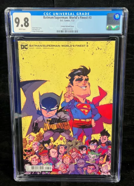 Batman/Superman: Worlds Finest #3 CGC 9.8 2022 DC JORGE CORONA CHIBI (1:50)