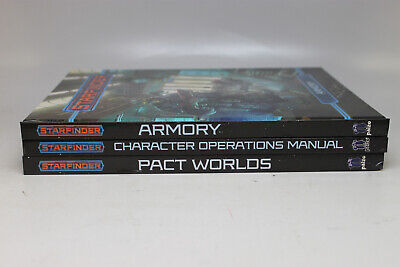 Lot of 3 Starfinder HC Supplements: Pact Worlds, Armory, & Character Operations