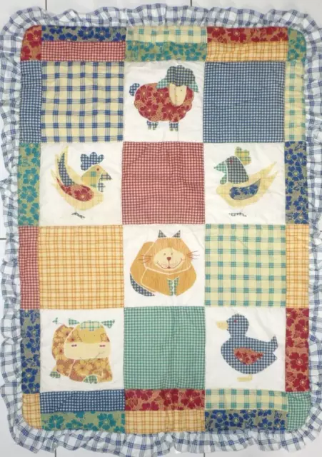 MOTHERCARE BABY COT Quilt Animal Birds Patchwork 9.99 PicClick UK