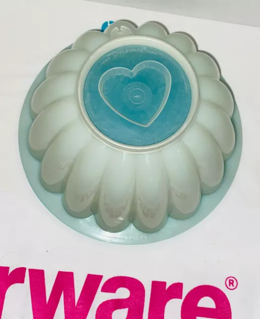 Anillo de hielo molde de gelatina Tupperware Jel N Serve tapa grande y corazón T272