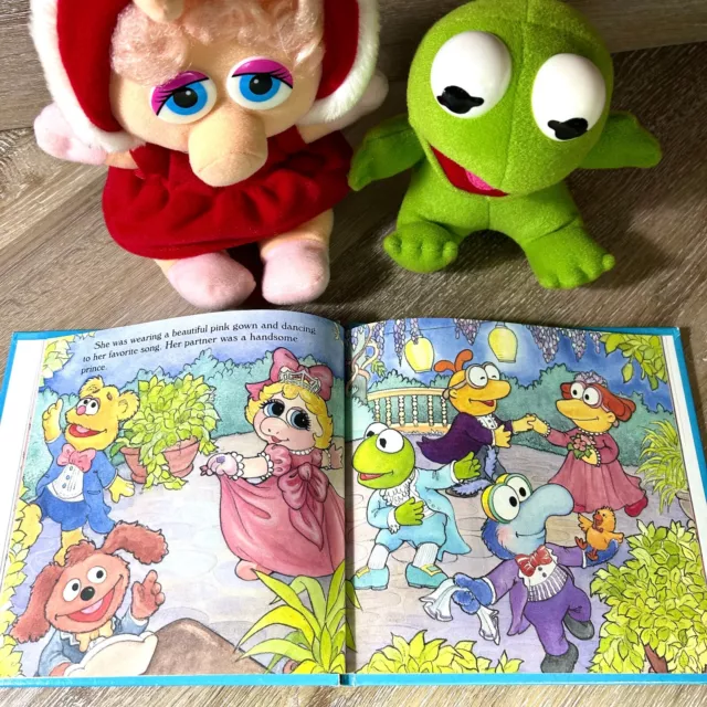 VTG Muppet Babies Plush Toys & Book Kermit Miss Piggy 1987 Jim Henson Valentine