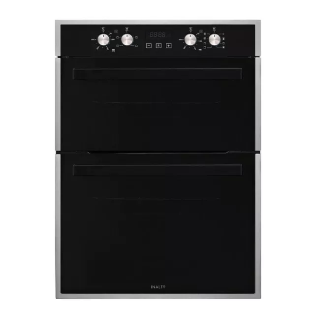 Brand NEW! Inalto IDO68S 60cm 12 Function Black Double Electric Wall Oven 60/42L