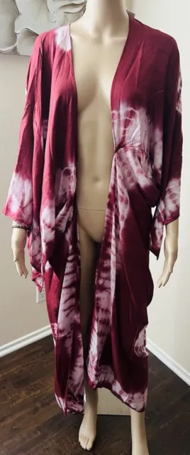 NWOT FREE PEOPLE Spellbound Tie Dye Kimono Duster Long Bohemian One Size