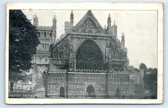 Postkarte Exeter Kathedrale - 1909 - Bildliche Postkarte