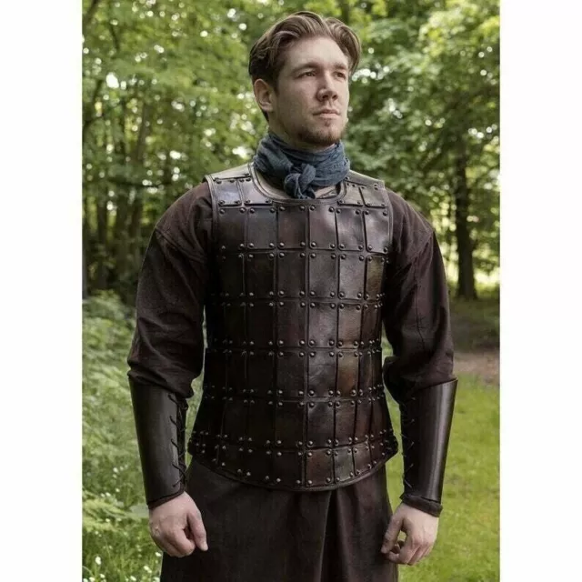 Mittelalterliche Brigandine Leder Torso Rüstung Larp Cosplay Kostüm...