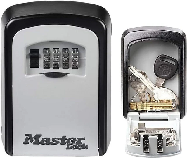 MASTER LOCK Key Safe Wall Mounted, Medium 85 x 119 x 36 mm, Outdoor, Mounting...