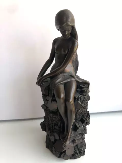 Wood Nymph by Giovanni Schoeman 1975 Dark bronze Sculpture Signed by the artist