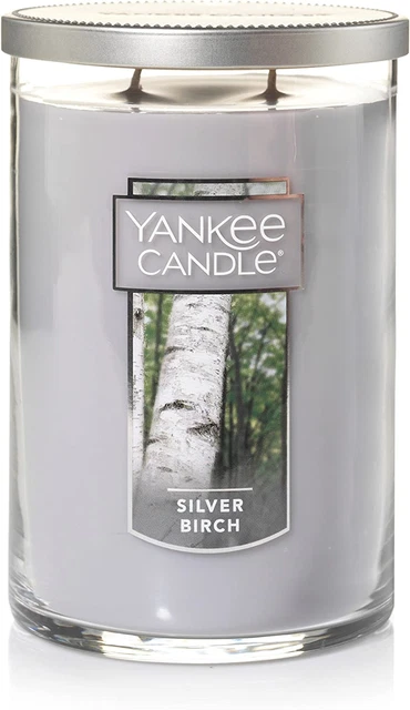 Yankee Candle Silver Birch Scented, Classic 22Oz Large Tumbler 2-Wick Candle, ov