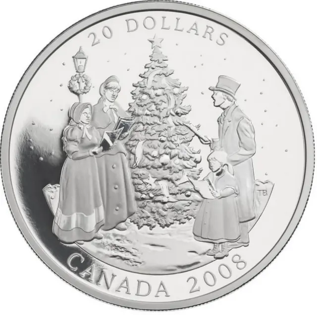 2008 Canada Holiday Carols $20 Fine Silver Coin
