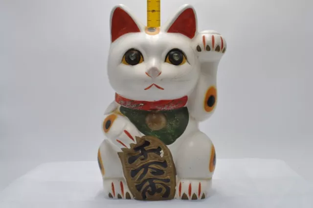 Maneki Neko Lucky Cat agitant avec bras mobile - Chat porte-bonheur japonais  / chinois