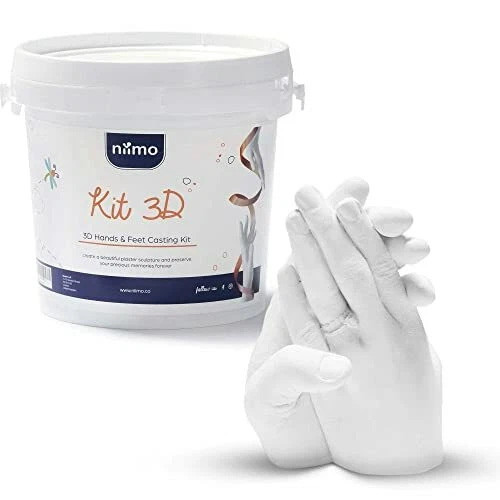 Niimo Kit de Moulage Main Couple Empreinte 3D Bebe Adultes Famille Pieds et Main