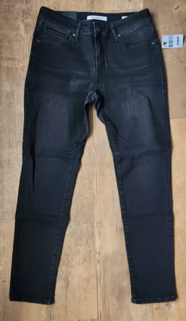 Mavi Ada Boyfriend Jeans Womens 27 Black Denim Stretch
