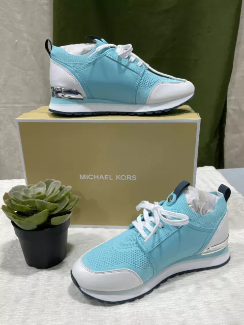 MICHAEL Michael Kors Women's Dash Knit Trainer Sneakers - Mystic Blue 6.5M