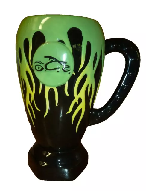 Orange County Choppers 2005 Coffee Mug Beer Stein Flames Lime Green/Yellow