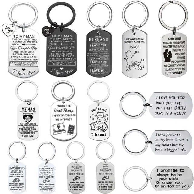 Valentines Day Gifts for Her Him I Love You Husband Wife Girlfriend BF Keyring
