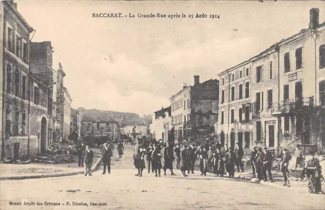 CPA 54 BACCARAT LA GRANDE RUE AFTER AUST 25, 1914 (animated