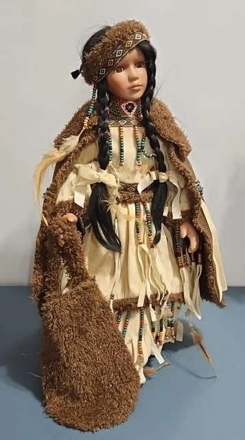 Heritag signature Collection Porcelain Native Indian Doll