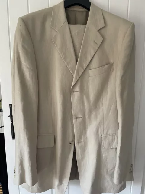 mens linen suit 40