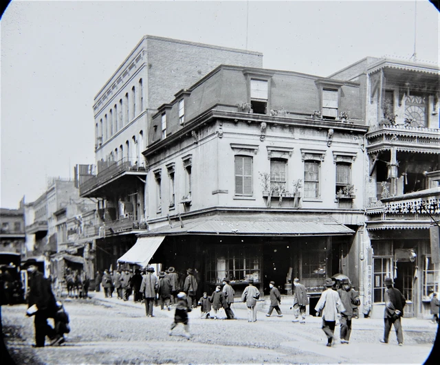 Old Glass Slide, Chinatown, San Francisco by Sam C. Partridge 1906