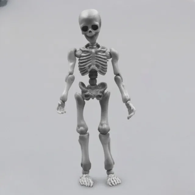 Mini figura de acción esqueleto casa miniaturas escala 1:12 pulgadas decoración 2