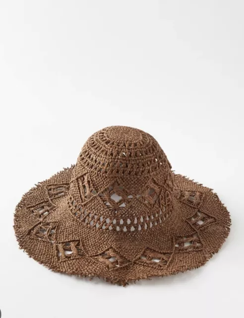RUSLAN BAGINSKIY  Monogram-Embroidered Straw Cowboy Hat Brown $245