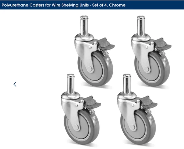New Uline H-1205WH-C Wheels/Casters 4 units per Box (best caster in the market)