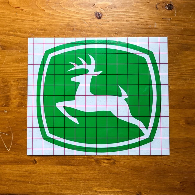 JOHN DEERE LOGO DieCut Vinyl Sticker Decal 6” x 5.5” GREEN