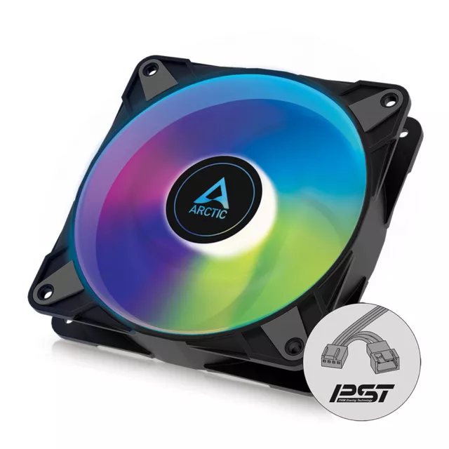 ARCTIC P12 PWM PST A-RGB 120mm PC Gehäuse Lüfter Case Fan LED Kühler black