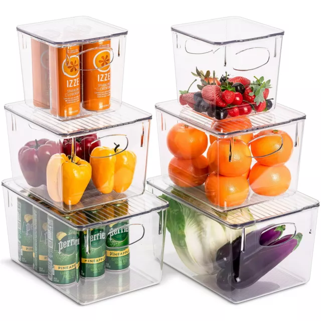 Sorbus Organizer Bins with Lids Kitchen Pantry Organization Storage Bins USA