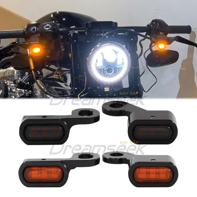 2pcs Turn Signal Light for Harley Sportster XL 2004-2021 Mini LED Indicator Lamp