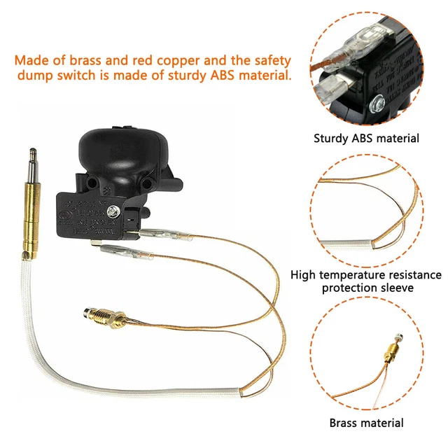 Room Thermocouple Replacement Repair 353mm For Patio Gas Heater Anti Tilt Switch