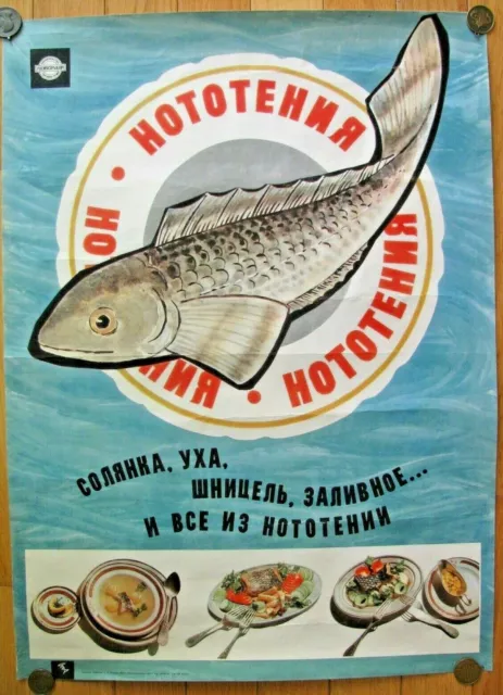 Vintage Soviet Poster, 1970 very rare, 100% original