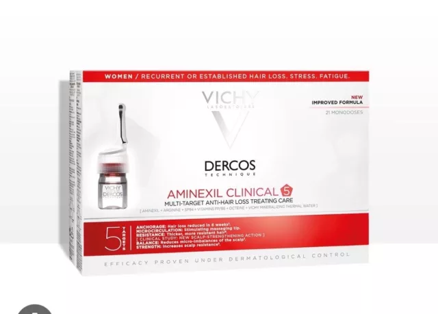 DERCOS TECHNIQUE AMINEXIL CLINICAL 5 – Femmes 21 Monodoses Soin anti-chutes Neuf