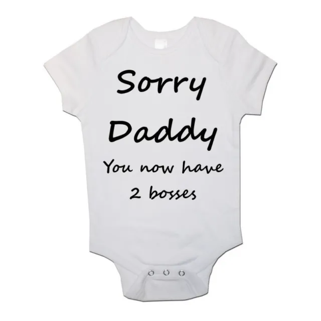 Sorry Daddy Divertente Bambino Personalizzato/Tutina Neonato body bebè/Crescita