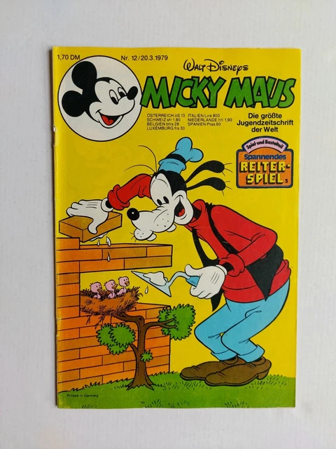 Ehapa - Micky Maus Nr. 12 / 1979 - Z2+ (mit Schnipp / ohne Beilage)