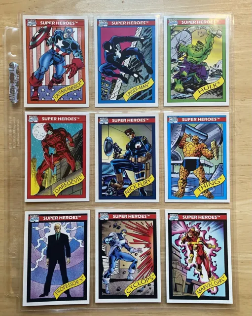 Marvel Universe 1990 🔥Impel Complete Base Card Set! 1-162 (No *Holograms*)